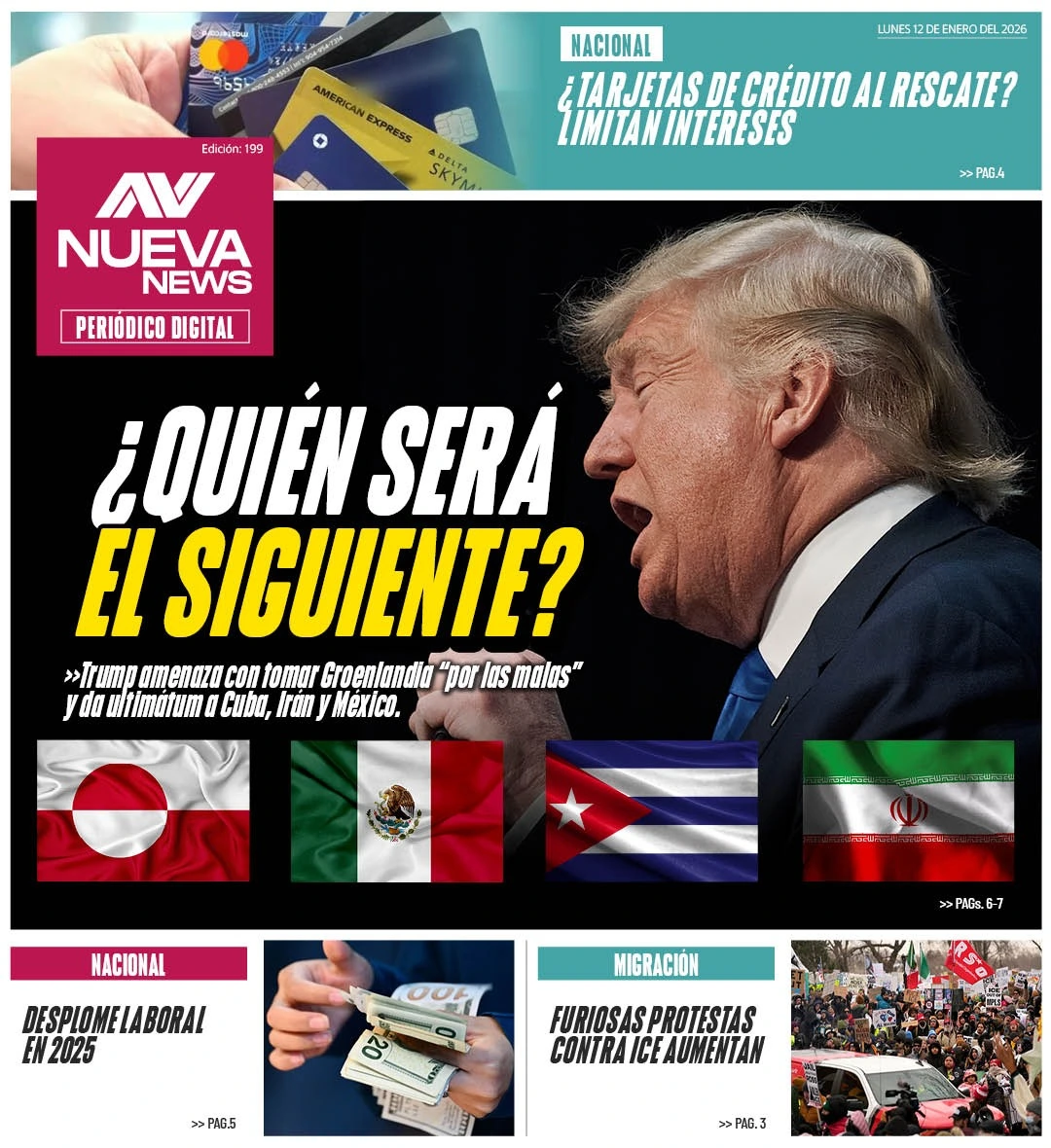 EN PORTADA: ¿QUIÉN SERÁ EL SIGUIENTE? Trump amenaza con tomar Groenlandia 